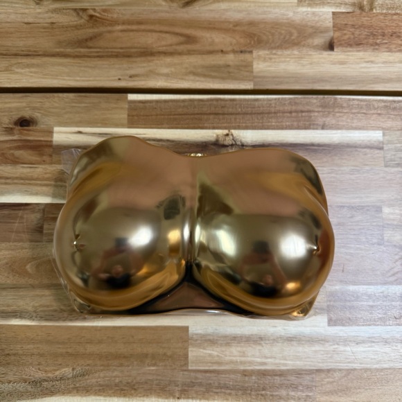 Cult Gaia Reina Clutch Bust Chest Sculptural in Brushed Brass $898 NEW In Box - Picture 11 of 11